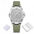 Fashion Minimalist Design SWGN Watch Leather for Women Casual Quartz Polygon Case
