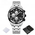 Fashion Quartz Calendar SBS Watches Mens Steel Band Luxury Sport Chronograph