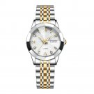 Luxury Ladies Waterproof Gold White Watch High Quality Stainless Steel Luminous