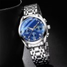 Men Waterproof 806 SL BU S Watch Chronograph Date Luxury Luminous Steel Band
