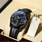 Men Waterproof 806 BK BK L Watch Chronograph Date Luxury Luminous Steel Band