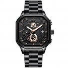 Luxury Male Waterproof Black Gold Black S Watch Chronograph Stainless Steel Date