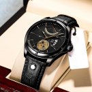 Men Watch Leather 802 BK BK L Top Luxury Sport Waterproof Luminous Date Quartz