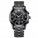 Men Waterproof Watch 8169 All Black S Chronograph Quartz Luxury Full Steel Date