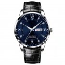 Mens Ultra Thin Watches 836 SL BU L Leather Luxury Waterproof Date Week Casual