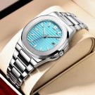 light blue Watch Full Steel For Men Top Brand Luxury Fashion Quartz Date Sport light blue Watch Full Steel For Men Top Brand Luxury Fashion Quartz Date Sport
