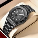 Black Watch Full Steel For Men Top Brand Luxury Fashion Quartz Date Sport Black Watch Full Steel For Men Top Brand Luxury Fashion Quartz Date Sport