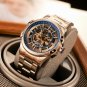 Mens Automatic Watch Dial Waterproof Stainless Steel Mechanical CAM AR SK YLY