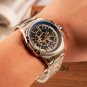 Mens Automatic Watch Dial Waterproof Stainless Steel Mechanical CAM AR SK YLY