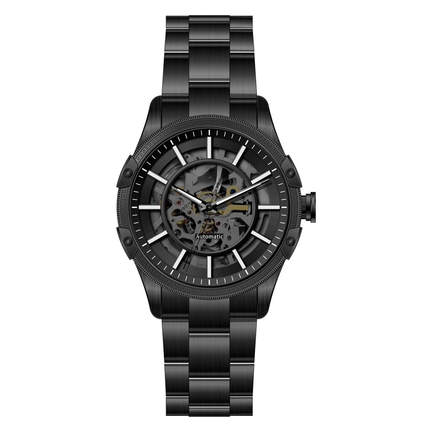 Mens Automatic Watch Dial Waterproof Stainless Steel Mechanical CAM AR SK BBB