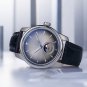 Moonphase Leather Wristwatches Stainless Steel Case Automatic Waterproof JM MP YBB