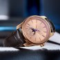 Moonphase Leather Wristwatches Stainless Steel Case Automatic Waterproof JM MP PPW