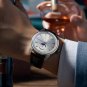 Moonphase Leather Wristwatches Stainless Steel Case Automatic Waterproof JM MP YWB