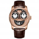 Mens Automatic Watch Leather Designer Big Joker Dial Mechanical Selfwinding JM PWW
