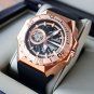 Mechanical Skeleton Watch For Men Automatic Rubber Accessories RGA6903 S PBBR