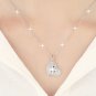 New Arrival Women Pendant Silver Necklace Heart Crystal Chain Sterling Jewerlry
