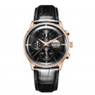 Luxury Men Watch Multi Function PBB black Leather Strap Automatic Date Day