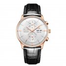 Luxury Men Watch Multi Function PWB black Leather Strap Automatic Date Day