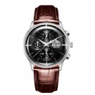 Luxury Men Watch Multi Function YBS brown Leather Strap Automatic Date Day