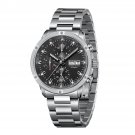 Men Automatic Mechanical Watch YBY Stainless Steel Strap Sapphire Calendar Display