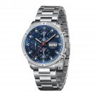 Men Automatic Mechanical Watch YLY Stainless Steel Strap Sapphire Calendar Display