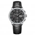 Men Automatic Leather Watch YBB Mechanical Strap Sapphire Calendar Display 40mm