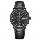 Men Automatic Leather Watch BBBB Mechanical Strap Sapphire Calendar Display 40mm