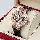 Women Automatic Waterproof Watches Steel Case PPB Calf Leather Strap Sapphire