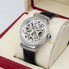 Women Automatic Waterproof Watches Steel Case YYB Calf Leather Strap Sapphire
