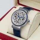 Women Automatic Waterproof Watches Steel Case YLL Calf Leather Strap Sapphire
