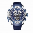 Sport Military Mechanical Watches for Men Rubber Strap blue Tourbillon PLLB