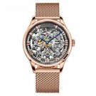 Men Skeleton Automatic Watches Leather Strap Limited Edition Sapphire 5401D9