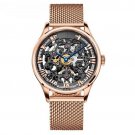 Men Skeleton Automatic Watches Leather Strap Limited Edition Sapphire 5402D9