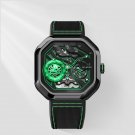 2022 Men Automatic Mechanical Watches Rubber Strap Square Dial Power Reserve 5005J5