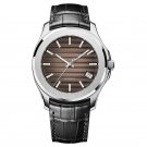 Mens Watches Waterproof Stainless Steel Analog Automatic Date Calfskin Strap 6301D2YBR