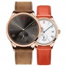 New Fashion Lovers Couple Grau Leather Watches Vintage Automatic Luxury Genuine