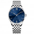 Men Automatic Mechanical Waterproof Watches Day Date Stainless Steel Strap 7074A9