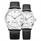 Luxury Couple Leather Strap Watches for Lovers Genuine Quartz Casual 1202A101
