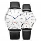 Luxury Couple Leather Strap Watches for Lovers Genuine Quartz Casual 1202A103