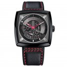 New Design Automatic Waterproof Watches for Men black Leather Strap 5604J4
