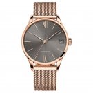 Men Watches Leather Strap Ultra Thin black Dial with Date Mechanical 701SNPSP