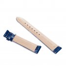 Waterproof Watchband Blue Calfskin Leather Strap for Men