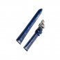 Waterproof Watchband Blue Calfskin Leather Strap for Men