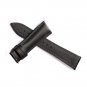 High Quality Watch Band Genuine Leather black Strap 22mm with Deployment Buckle