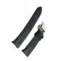 black Genuine Leather Watch Wristband 24mm Width for Men