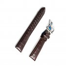 Top Quality Brown Genuine Leather brown Strap Watch 22 mm Alligator for Men