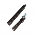Accessories 20mm Genuine Leather Watch Band Black Men Crocodile Pattern