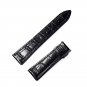 Accessories 20mm Genuine Leather Watch Band Black Men Crocodile Pattern