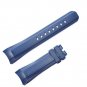 Durable Rubber Blue Strap Watch Band with Buckle Waterproof