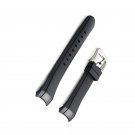 Durable Rubber Black Strap Watch Band with Buckle Waterproof